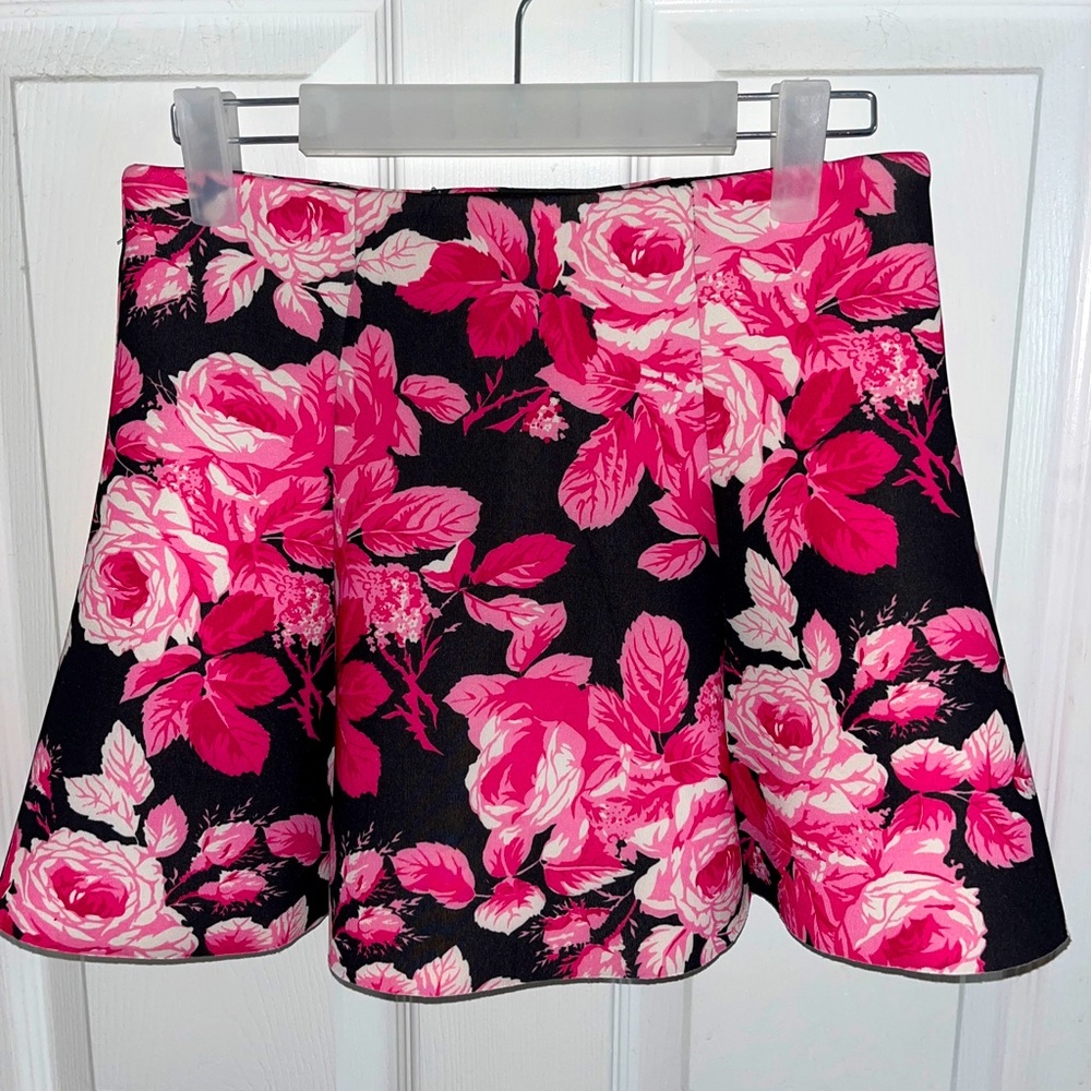 Forever 21 Floral Skirt Pink Size Small
